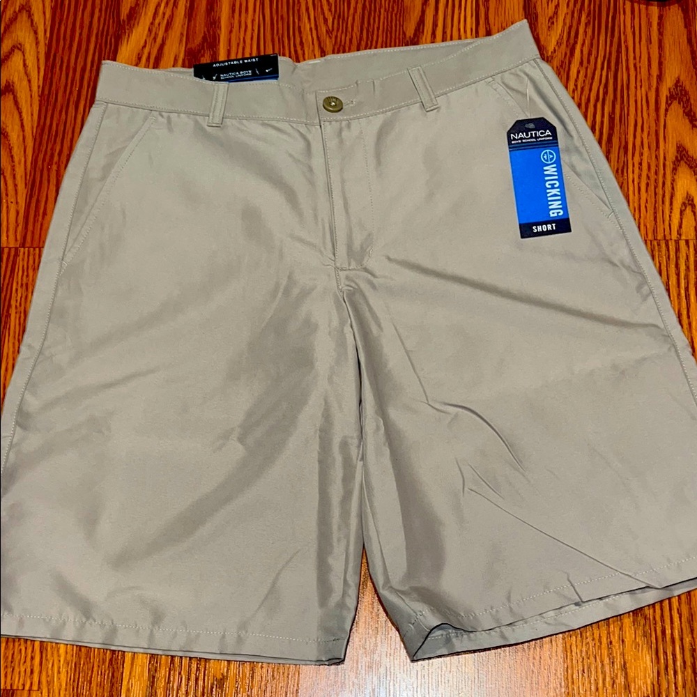 Nautica Tan Flat Front Shorts Classic Style
